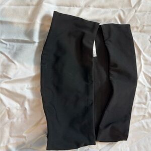 Edikted Darcey cut out black split middle Strapless Top